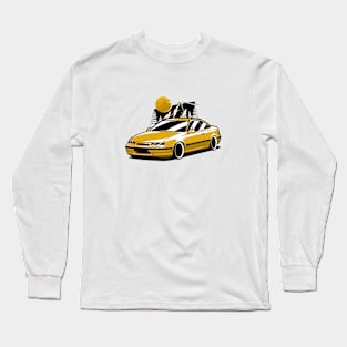 Yellow Opel Calibra Classic Coupe Long Sleeve T-Shirt